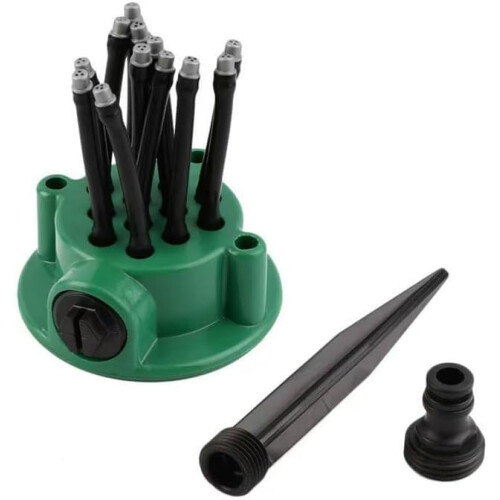 Irrigatore prato automatico 360 con base a punta pesante, regolabile