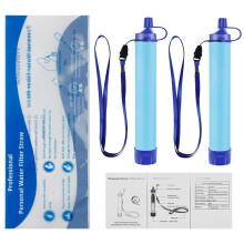 2-Pack Portable Water Filter Survival Gear, Emergency Preparedness for Hiking Camping