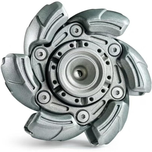 Stříbrný kovový fidget spinner pro dospělé, EDC