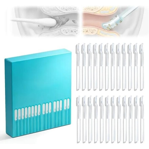 Bâtonnet nettoyage oreilles adhésif, 24 pièces