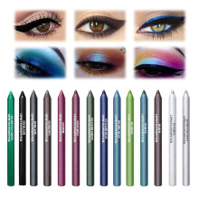 14 kleuren gel eyeliner potlood set, waterdicht mat en parelmoer met puntenslijper