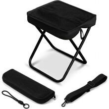 Sgabello campeggio pieghevole portatile, regge 150 kg per trekking