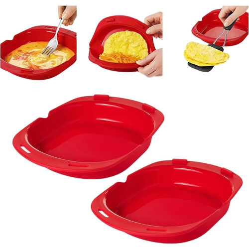 2 cuiseurs œuf micro-ondes silicone, antiadhésif