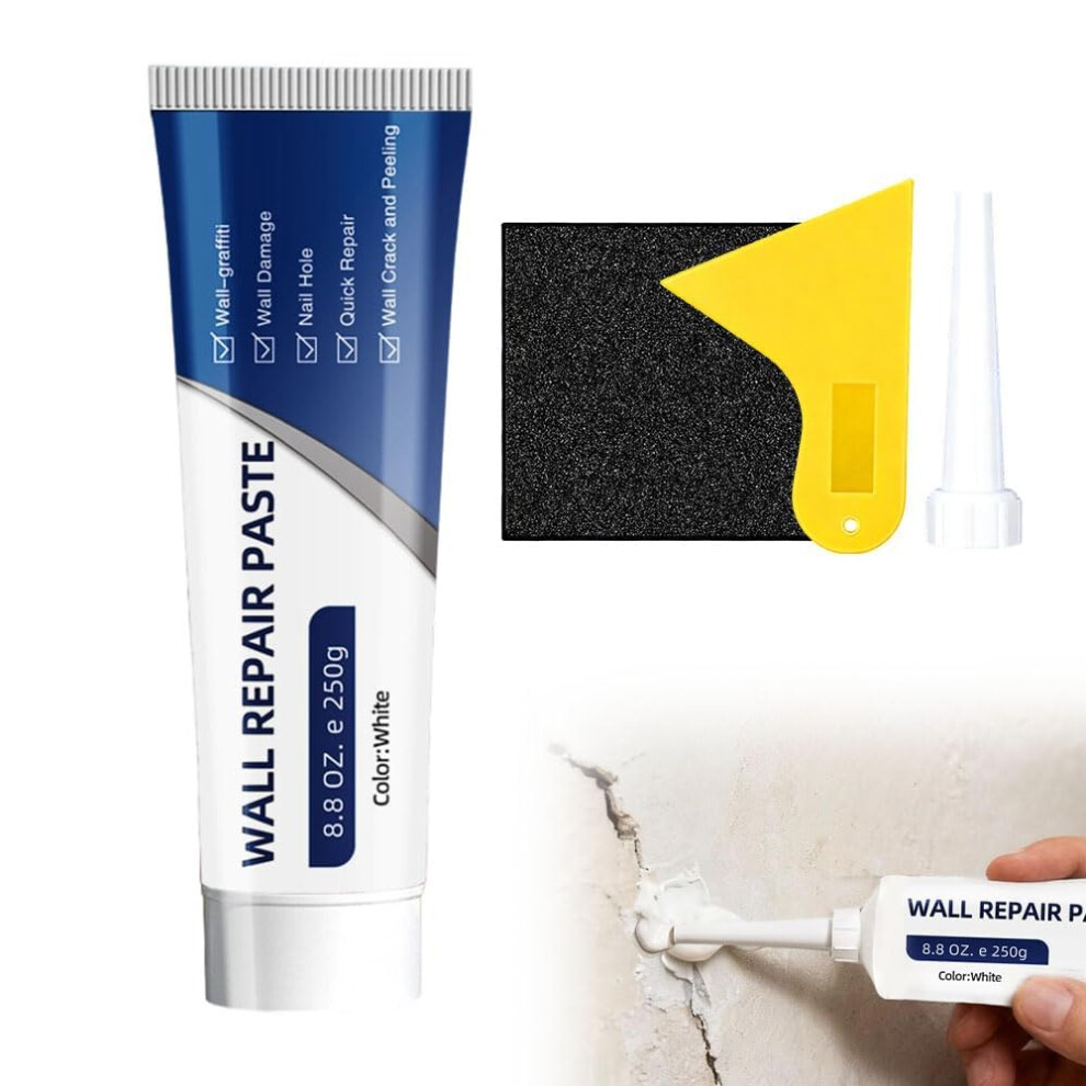 Wall Repair Kit, Quick-Drying Drywall Mending Agent With Scraper & Sandpaper 5437706979333