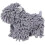 Serviette chien chenille, boule microfibre mains 1
