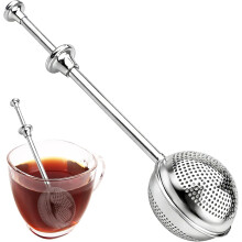 Infuzor Ceai Inox 304, Mâner Lung Retractabil, Pentru Ceai Vărsat