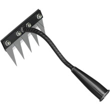 Heavy Duty Iron Weeding Rake Head, 50 Manganese Steel Weed Tool for Yard