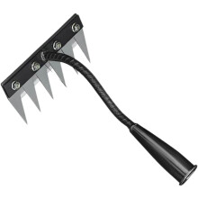 Heavy Duty Iron Weeding Rake Head, 50 Manganese Steel Weed Tool for Yard