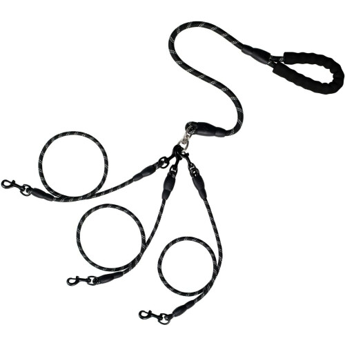 Laisse double triple chien, pivot 360