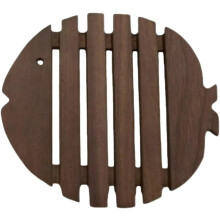 Houten vis trivet cartoon hete pot pad houder, beuken walnoot voor keuken
