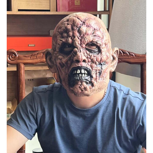 Zombie maska pro dospělé, latex na Halloween 2