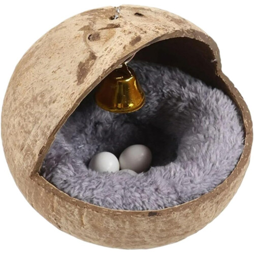 Nid coco naturel avec coussin chaud, suspendu