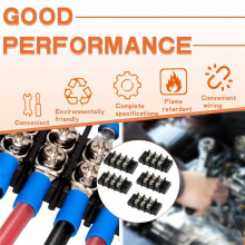 2PCS 12 Circuits 12 Positions Terminal Block 20-30A 200-450V Dual Row Screw Terminals Strip