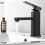 Rubinetto per lavabo con acqua calda e fredda, colore nero. 4