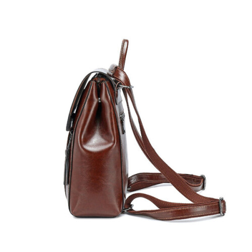 Rucksack aus echtem Leder, braun 1