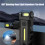 1set/3pcs Rotating  LED Work Light with Magnetic Base Rechargeable  Keychain Light,Suitable for Car Maintenance 5