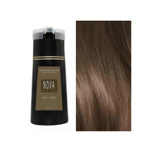 (Light Brown)Nova Hair Dyeing Shampoo White Hair Quickly Dyed Black 3-in-1 Shampoo Fluffy Oil Control Hair Care Products Nourish Hair Shampoo