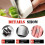 Protector dedos acero inoxidable para cortar comida, ajustable seguridad 7