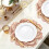 6 sets de table rose métallique, 38cm vinyle pressé 2