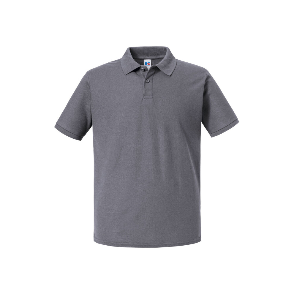 Russell (Xs, Convoy ) Mens Authentic Pique Polo Shirt Grey