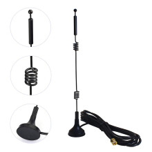 Antenne WiFi Longue PortéE Double Bande (Paquet de 4), Connecteur RP-SMA 9Dbi 2.4GHZ 5GHZ 5.8GHZ avec Base MagnéTique