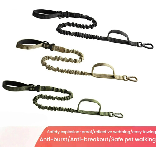 Laisse élastique multifonction, polyester tactique 1