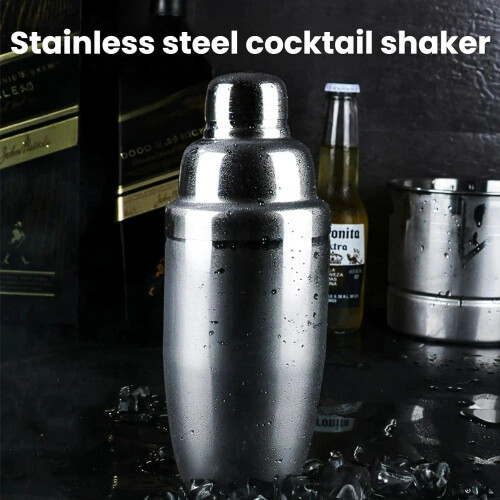 Set shaker mini cocktail, inox passoire alvéolée 1