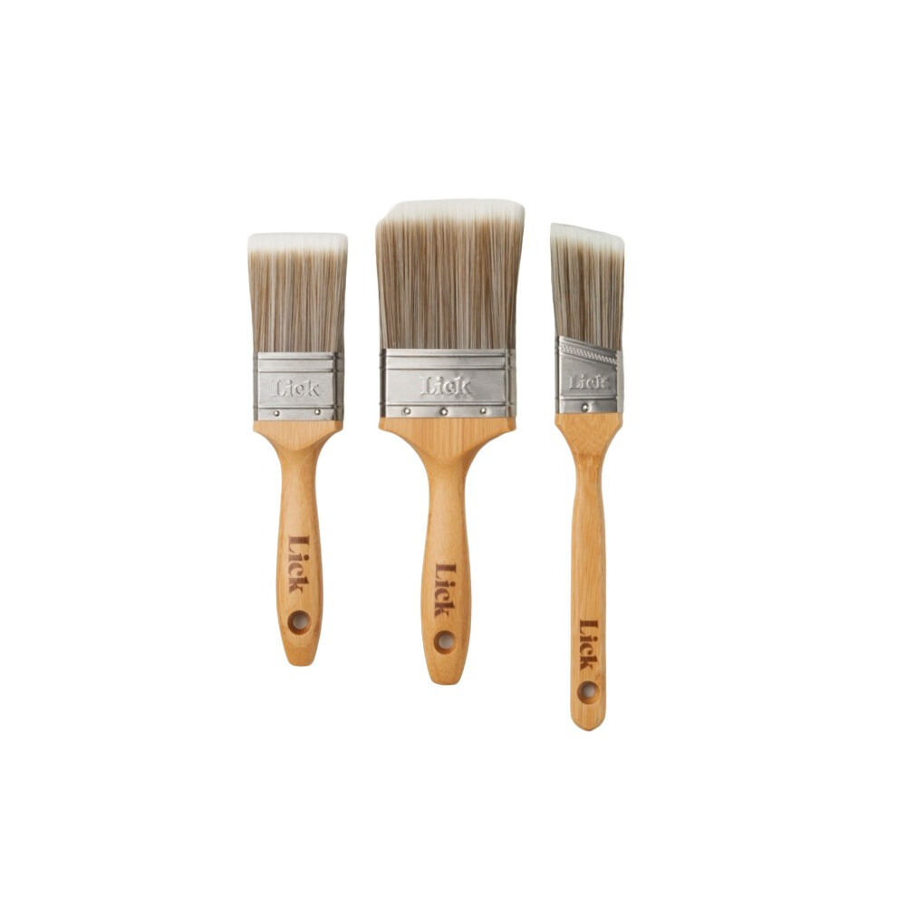 Lick Pro Pro Bamboo Paint Brush (Pack Of 3) 5063470509614