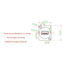 Cable de Extensión USB 3.0 Tipo D Macho A Hembra Cable Convertidor de Montaje en Panel XLR Tipo A Cable Acoplador de Brida de Chasis USB A