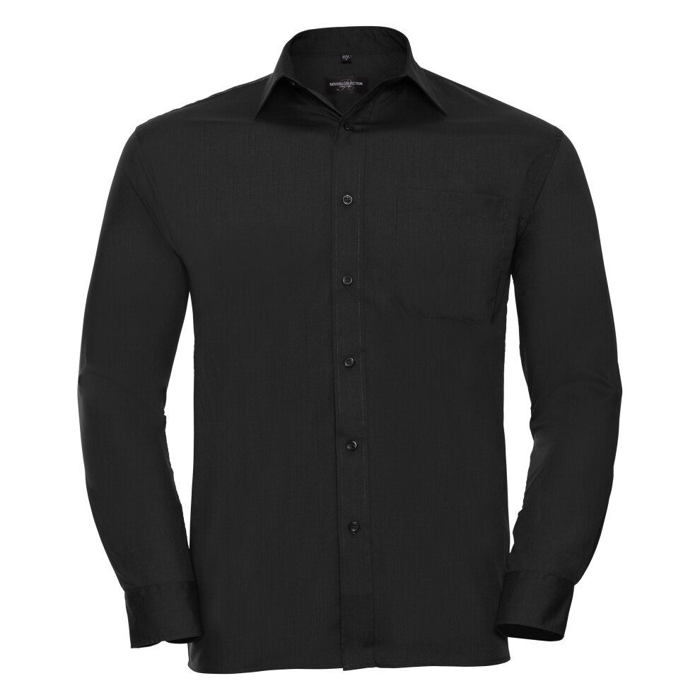 Russell (14.5, ) Collection Mens Long Sleeve Shirt Black