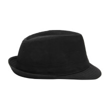 2X Black Fedora Plain Hat Outfit Accessory for Gangster Fancy Dress