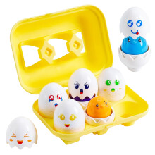 The Magic Toy Shop 6 Matching Eggs Shapes and Colour Sorter Toy for Babies Toddlers Sensory Puzzle