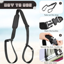 5 Pcs Carry Strap for Beach Folding Chair, Adjustable Shoulder Carrying Beach Chair Straps for Umbrella Bikes Picnics