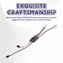 Controlador Eletrônico de Velocidade (ESC) de 60A para Carros de Modelismo com Motor Escovado 540/3650/3670, com Plugue Ohmiya