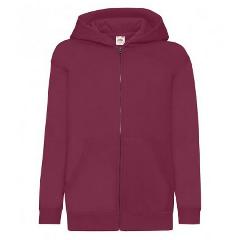 Fruit Of The Loom (5-6 Years, Burgundy) Childrens/Kids Hooded Sweatshirt Red,Multicoloured