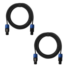2 Pack Speakon Cables 16FT Speaker Cable Heavy-Duty Speaker Cord for Amps, PA Systems, DJ & Stage Audio