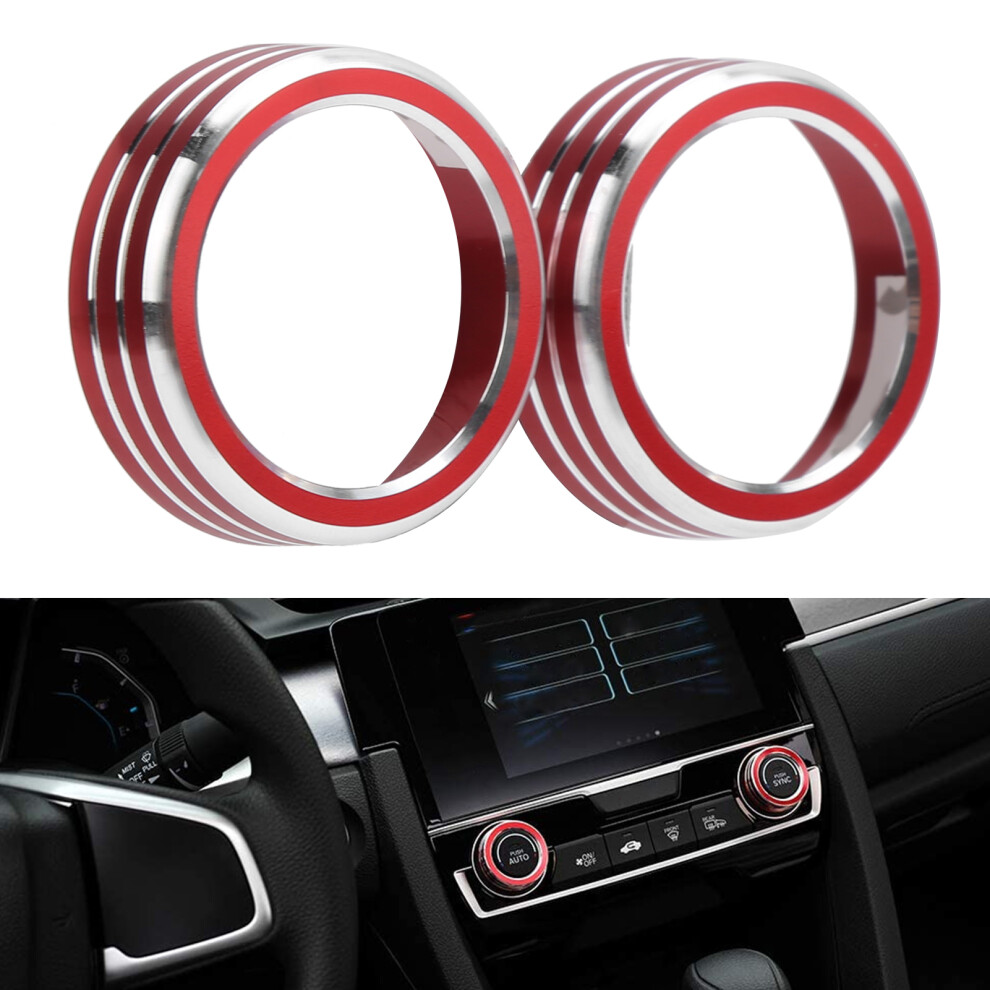 Ac Trim Covers For Honda Civic 2016-2019 Red 7293282914148