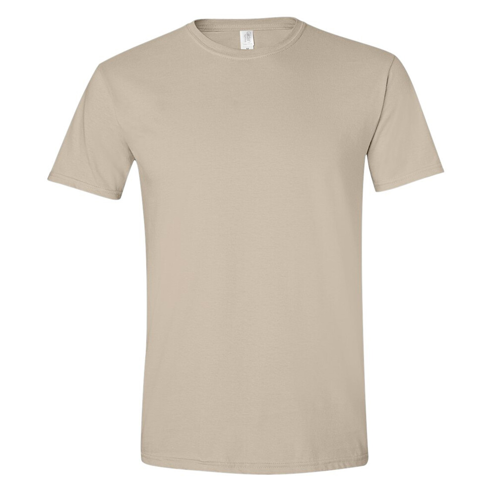 Gildan (L, Sand) Mens Softstyle Ringspun T-Shirt Multicoloured