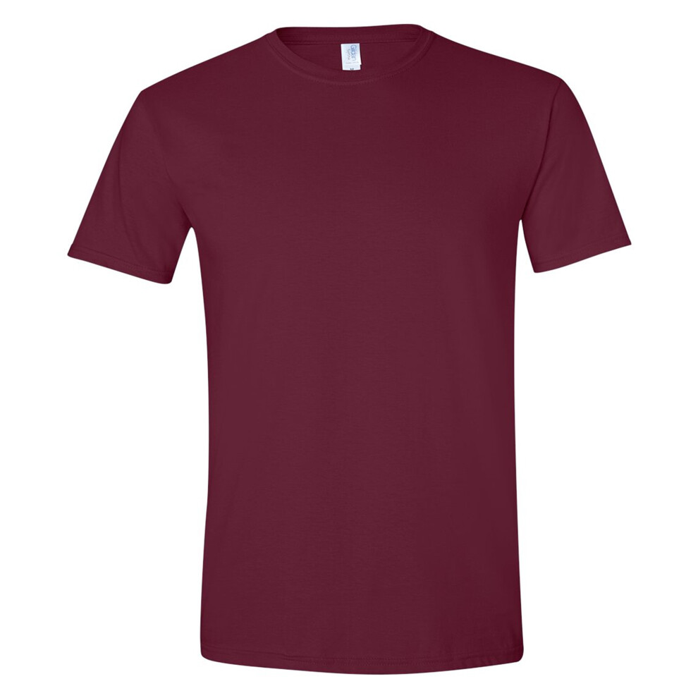 Gildan (L, Maroon) Mens Softstyle Ringspun T-Shirt