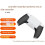 For PS5 Controller Back Button Rear Shell with 2 Metal Rear Buttons for PS5 Controller BDM-030/040/050/060 3