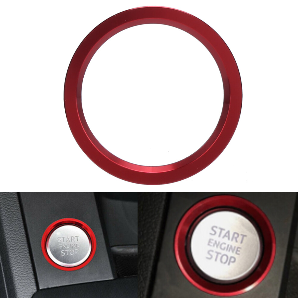 Aluminium Ignition Start Stop Button Cover Red 7293282914209