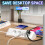 7 in 1 Desktop Corner Power Strip 2 Meter Extension Cord Power Socket with Small Night Light and Clock-EU Plug 4