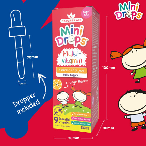 Natures Aid Natures Aid Mini Drops Multi-Vitamin for Babies & Kids 50ml 2