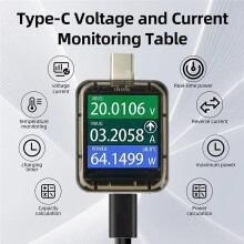 Type-C Power Meter Voltmeter Current Charging Power Detector DC4.5-48V 6A Battery Tester Fast Charge Detection Trigger