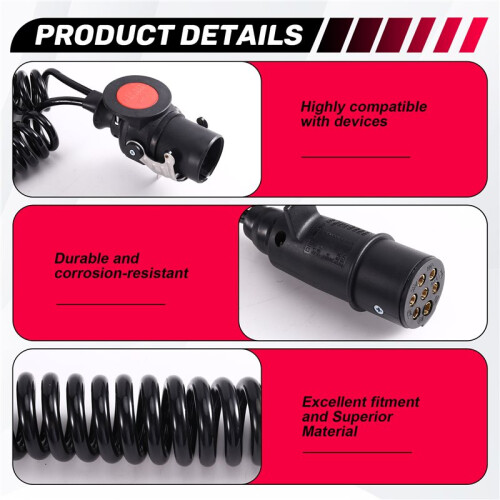 Extended Trailer Cable, Power Cord Connection Cable, 15-Core to 7-Core for 2