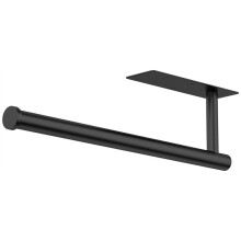 Paper Towel Holder Under Cabinet, Self-Adhesive,No Drilling, Stainless Steel, Wall-Mounted for Kitchen, Home, RV Black