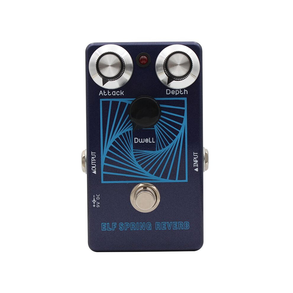 Elf Spring Reverb Guitar Bass Effect Pedal,Vintage Voiced Reverb Echo ,Creepy Analog/Digital Reverb,True Bypass 4711830267445