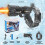 Pistolet eau électrique 2026, automatique LED flash 7