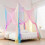 Queen Size LED Canopy Bed Curtain, Rainbow Mesh Mosquito Net 3