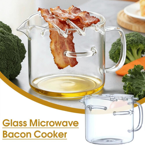 Bandeja bacon microondas vidrio, apto horno. 1